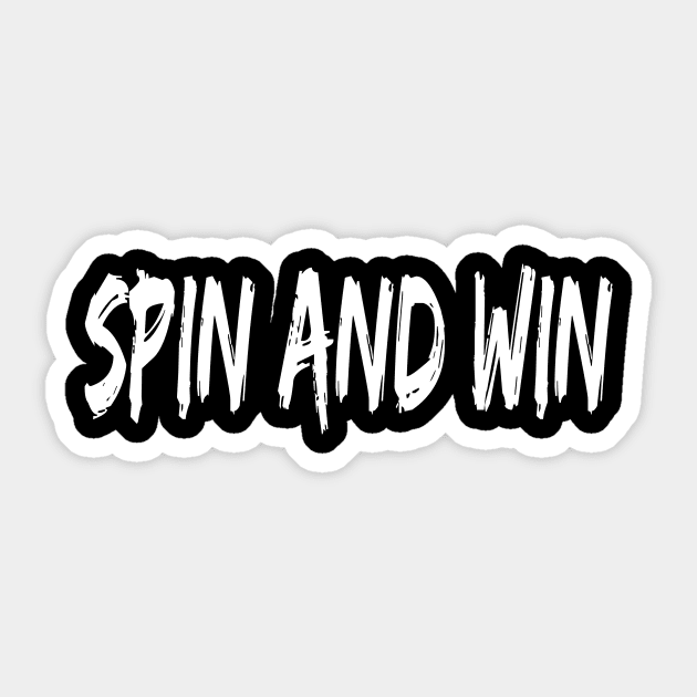 Spin and Win Cycling-Mountain Biking Workout Design Sticker by teesbyfifi